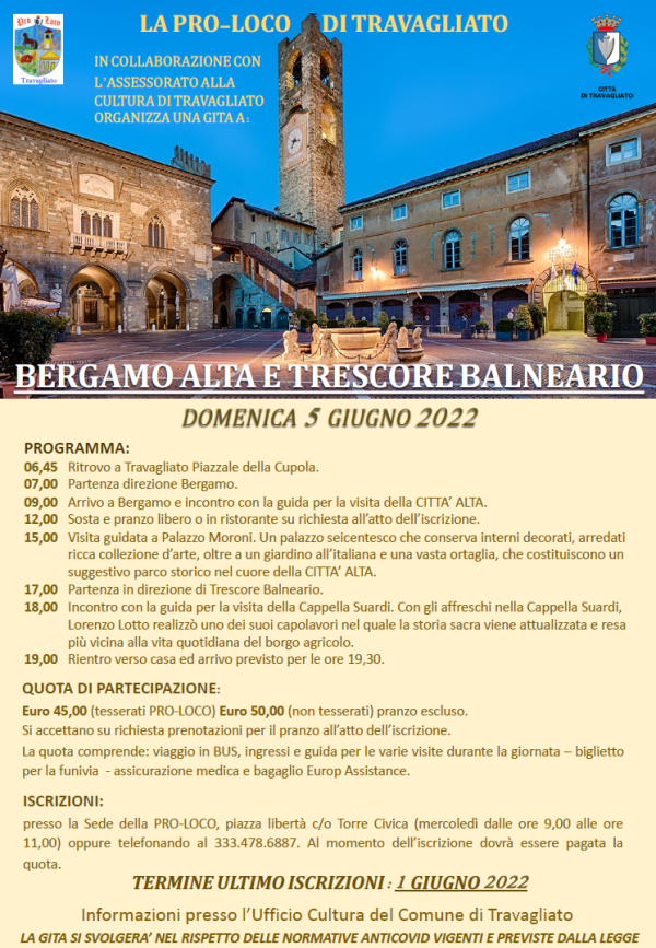 Gita a Bergamo Alta e Trescore Balneario