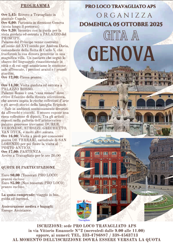 Gita a Genova – Domenica 5 Ottobre