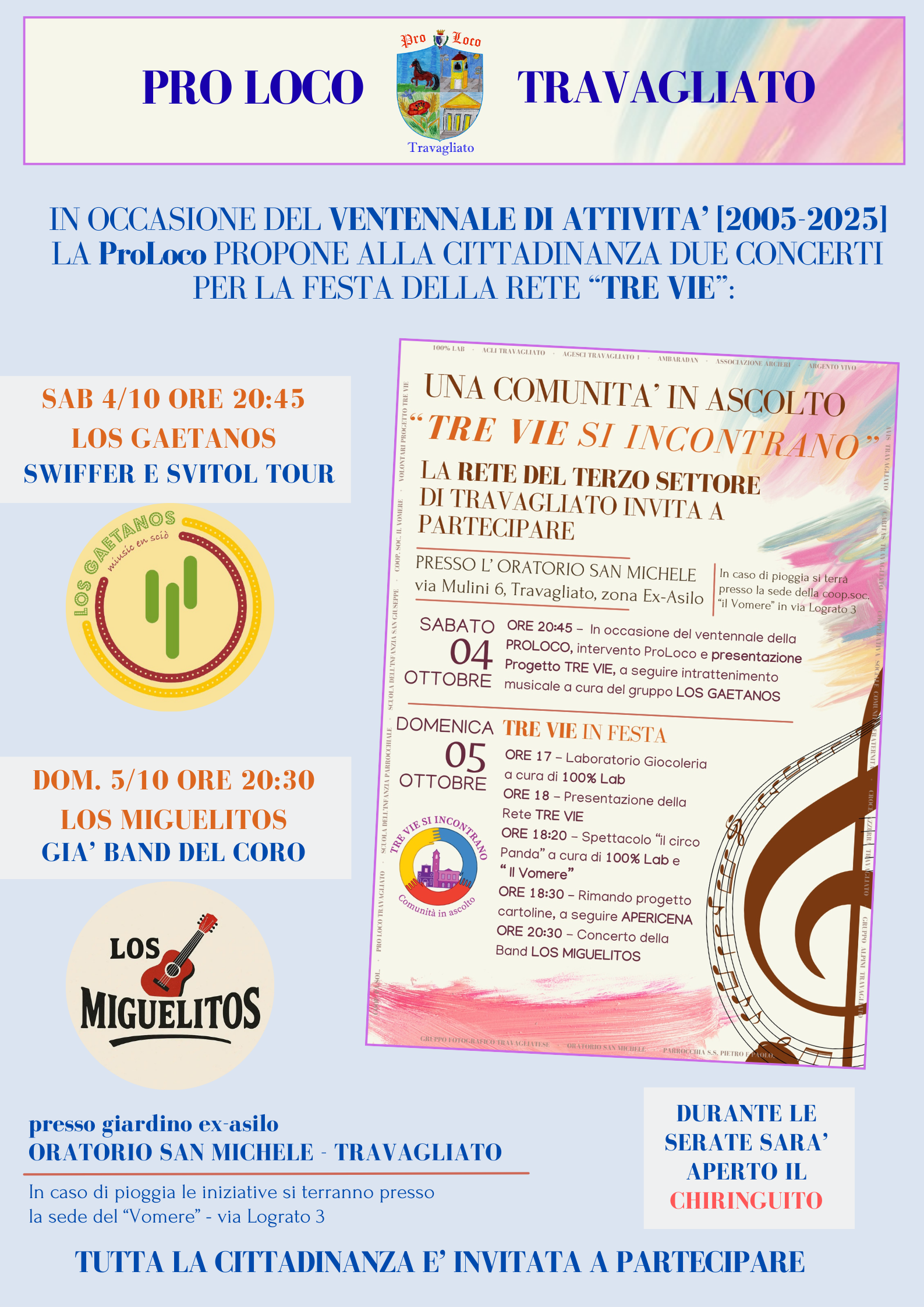 Concerti per il ventennale di attività